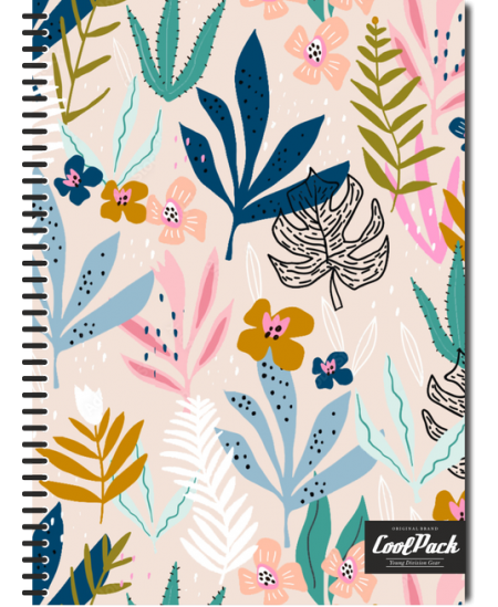 Sąsiuvinis COOLPACK, A4, 100 lapų, su spirale, langeliais