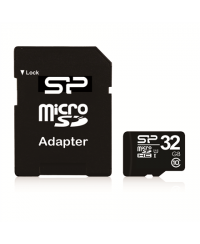 Silicon Power 32 GB, MicroSDHC, Flash memory class 10, SD adapter