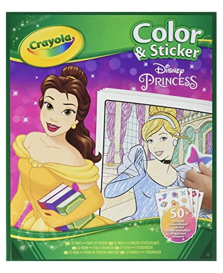 CRAYOLA Spalvinimo ir lipdukų knygelė „Princesės“