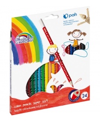 Spalvoti pieštukai FIORELLO Super Soft, 24 spalvų
