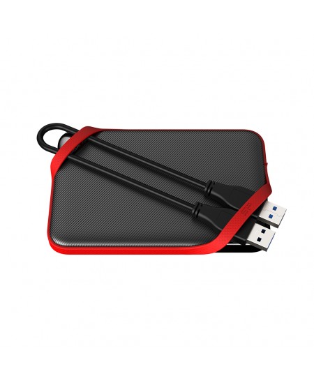 Silicon Power Portable Hard Drive ARMOR A62 1000 GB,  USB 3.2 Gen1, Black/Red