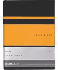 Užrašų knygelė Hugo Boss A5, juoda su oranžinėmis detalėmis