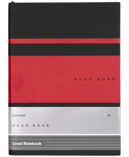Užrašų knygelė Hugo Boss A5, juoda su raudonomis detalėmis