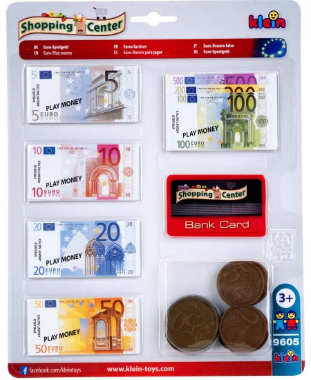 KLEIN Eurai ir banko kortelės
