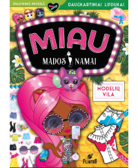 Spalvinimo knygelė su lipdukais MIAU MADOS NAMAI Modelių vila