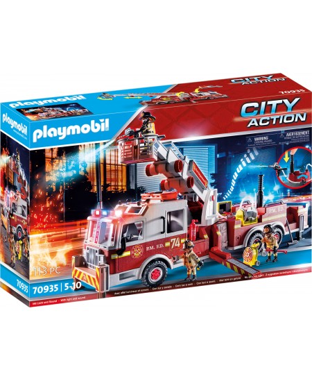 PLAYMOBIL City Action Rescue Vehicles: Fire Engine with Tower Ladder