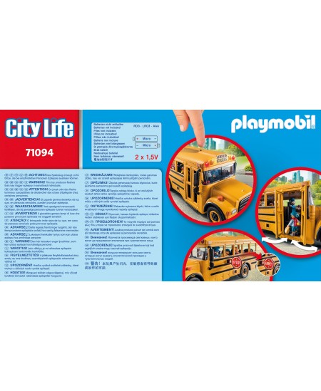 PLAYMOBIL City Life "Amerikietiškas mokyklinis autobusas", 71094