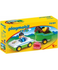PLAYMOBIL PLAYMOBIL 1.2.3 Car with Horse Trailer