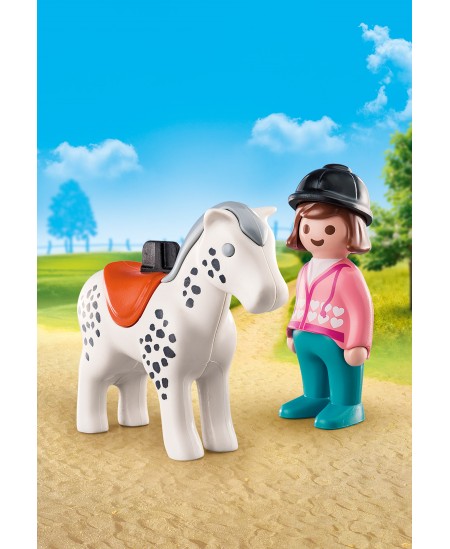 PLAYMOBIL 1.2.3 "Jojikas su žirgu", 70404