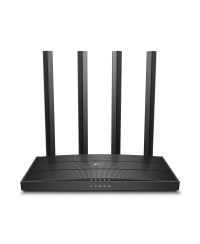 TP-LINK Router Archer C6 802.11ac, 300+867 Mbit/s, 10/100/1000 Mbit/s, Ethernet LAN (RJ-45) ports 4, MU-MiMO Yes, Antenna type 4