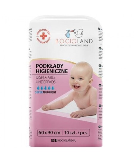 Bocioland kūdikio pervystymo paklotai, 10 vnt., 60x90, BOC0152