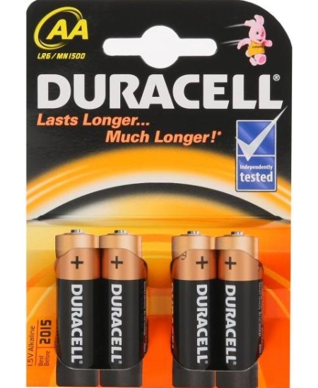 Duracell AA/LR6, Alkaline Basic MN1500, 4 pc(s)