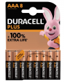 Duracell Plus MN2400 AAA, Alkaline, 8 pc(s)