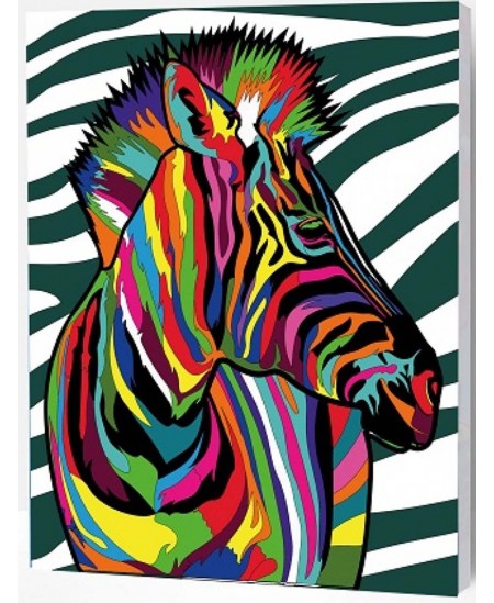 Tapybos pagal skaičius rinkinys SPLAT Zebras, 50x40 cm