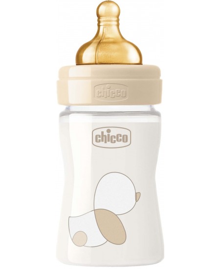 CHICCO Maitinimo buteliukas Original Tuch 150ml, stiklinis, lateksas