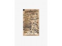 Drėgnos servetėlės FRESHIES, kraft popierius, food doodle, 6x10cm., 1000 vnt