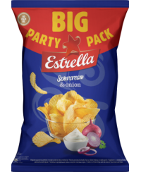 Traškučiai ESTRELLA, grietinės ir svogūnų skonio, 250 g