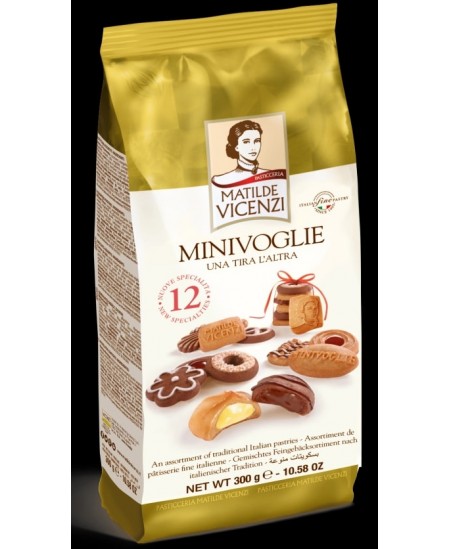 Sausainiai VICENZOVO Mini Voglie, asorti, 300 g