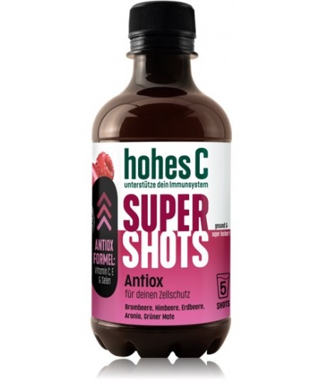 Sultys HOHES C SHOT ANTIOX, įvairių vaisių, su vitaminu E ir selenu, 0,33l, vnt, D