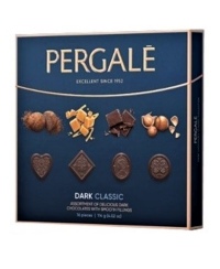 Saldainių rinkinys PERGALĖ Classic, su juoduoju šokoladu, 114g