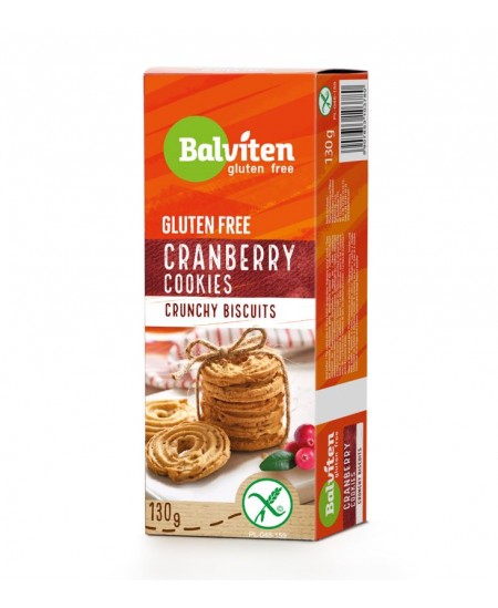 Sausainiai BALVITEN GLUTEN FREE, su spanguolėmis, 130 g