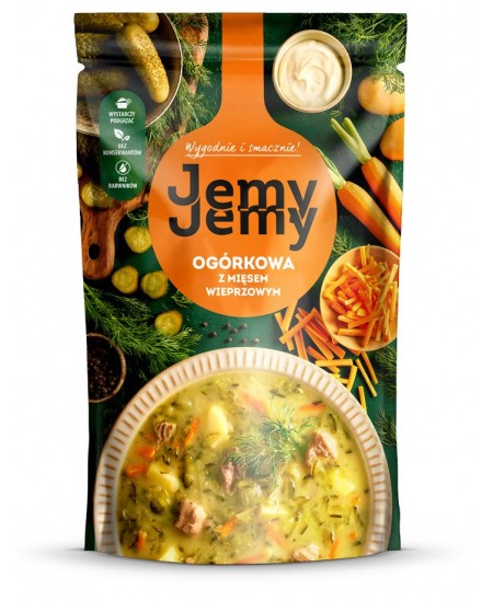 Sriuba JEMY JEMY, agurkinė, su kiauliena, 450 g