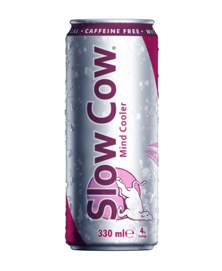 Gazuotas gėrimas SLOW COW, su augaliniais ekstraktais, su cukrumi ir saldikliais, 330ml D