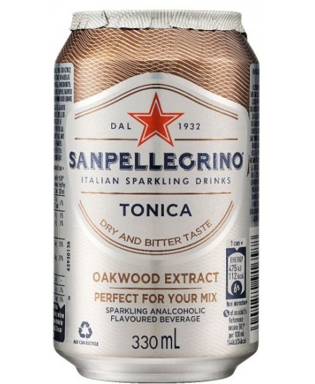 Gaivusis gazuotas gėrimas SAN PELLEGRINO Tonic Oakwood, 0.33l, skardinė, D