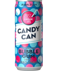 Gazuotas gaivusis gėrimas CANDY CAN, kramtomosios gumos skonio, su saldikliais, 0.33l D