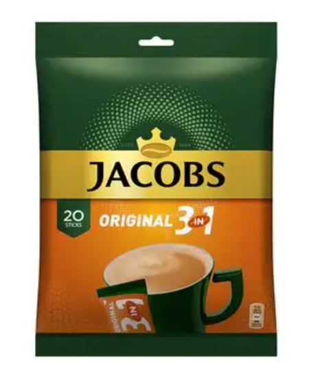 Kavos gėrimas JACOBS 3 in 1, 20 vnt.