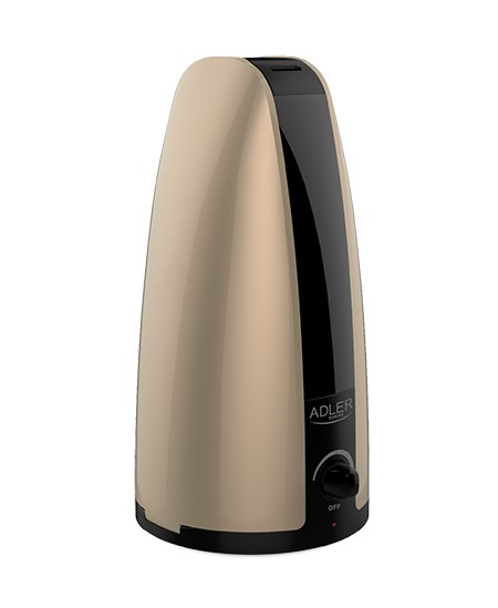 Humidifier Adler AD 7954 Gold, Type Ultrasonic, 18  W, Humidification capacity 100 ml/hr, Water tank capacity 1 L, Suitable for 