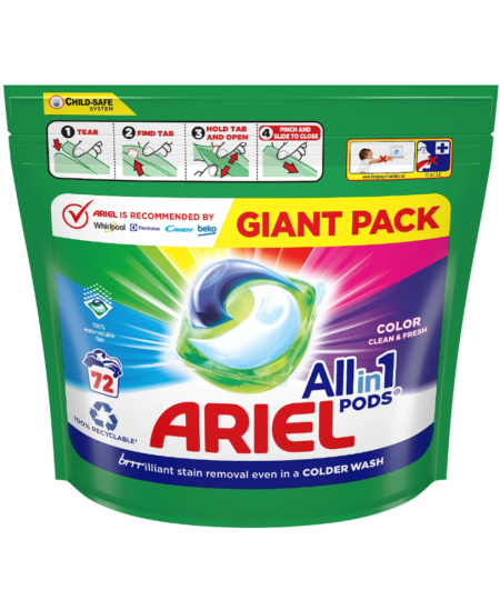 Skalbimo kapsulės ARIEL All-in-1, 70 kapsulių