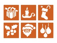 Kalėdinių trafaretų rinkinys Nr. 2 GRAINE CREATIVE