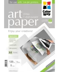 ColorWay ART Photo Paper T-shirt transfer (white), 5 sheets, A4, 120 g/m²