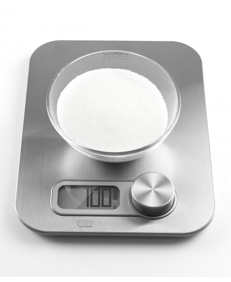 Caso Design kitchen scale Maximum weight (capacity) 5 kg, Graduation 1 g, Display type Digital, Stainless Steel