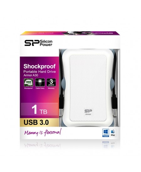 Silicon Power Armor A30 1TB 2.5 ", USB 3.1, White