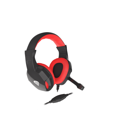 GENESIS ARGON 110 Gaming Headset, On-Ear, Wired, Microphone, Black/Red