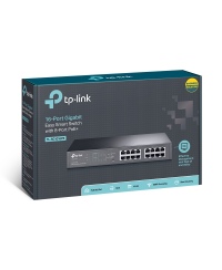 TP-LINK Switch TL-SG1016PE Web Managed, Rack Mountable, 1 Gbps (RJ-45) ports quantity 16, PoE+ ports quantity 8
