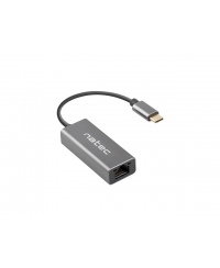 Natec Ethernet Adapter, Cricket USB 3.1, USB 3.1 to RJ45, Gray
