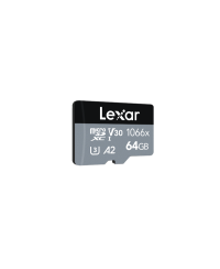 Lexar Professional 1066x UHS-I MicroSDXC, 64 GB, Flash memory class 10, Black/Gray, 120 MB/s, 160 MB/s