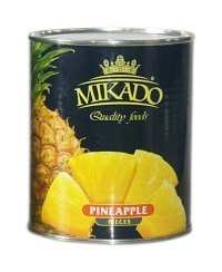 Ananasų gabaliukai MIKADO, 820 g / 490 g