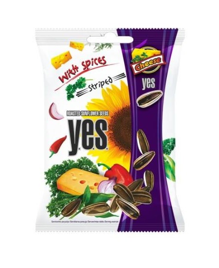 Skrudintos saulėgrąžos Y.E.S sūrio skonio, 90 g