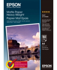 Epson Matte Paper Heavy Weight, DIN A4, 167g/mÂ², 50 Sheets