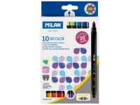 Dvipusiai flomasteriai MILAN BICOLOR, 20 spalvų