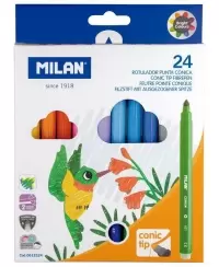 Flomasteriai MILAN CONIC, 24 spalvos
