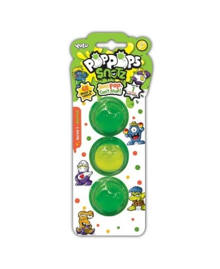 PopPops Snotz MINI PACK, 3 kamuoliukai, 3už1