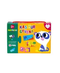 BABY PUZZLE stalo žaidimas dėlionė mažiausiems KAS KUR GYVENA