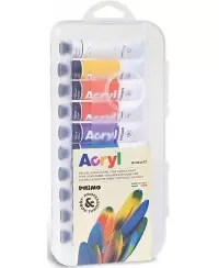 Akriliniai dažai PRIMO tūbelėse, 10 spalvų x 18 ml
