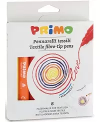 Flomasteriai tekstilei PRIMO, 8 spalvų