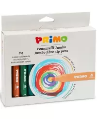 Flomasteriai PRIMO Jumbo, 24 spalvų